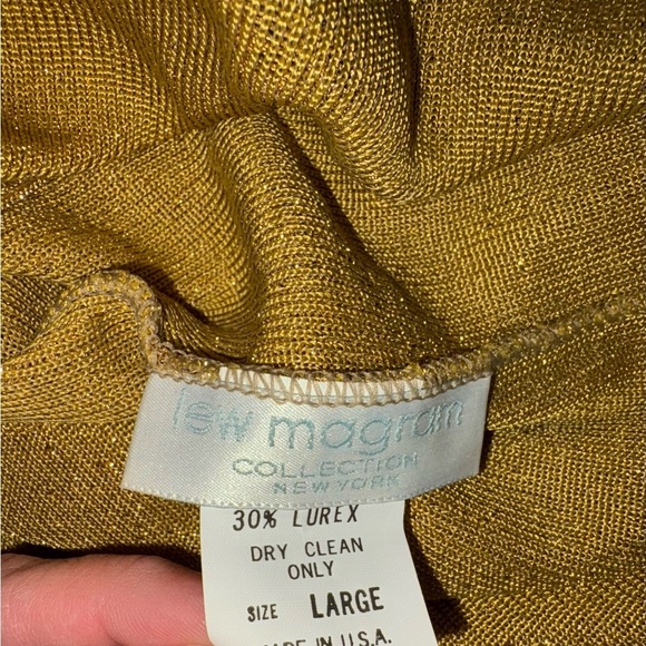 Glitter gold  Metallic Vintage Women's Tank Top Large - Picture 5 of 6